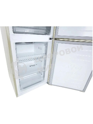 Холодильник LG GA-B509CEWL бежевый двухкамерный 277/107л морозилка снизу, No Frost