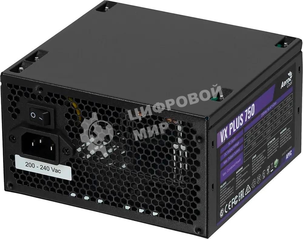 Блок питания Aerocool/Formula VX-750 PLUS, 750Вт 120мм, черный