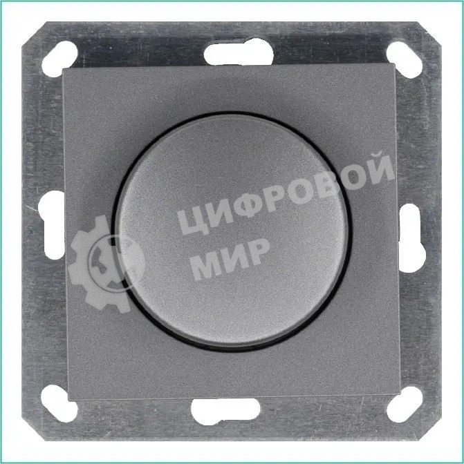 Светорегулятор Jasmart поворотно-нажимной (диммер) LED 30-400Вт 1gang 2way механизм алюм.