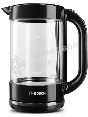 Чайник электрический Bosch TWK70B03 1.7 л, 2400 Вт, черный (корпус: стекло)
