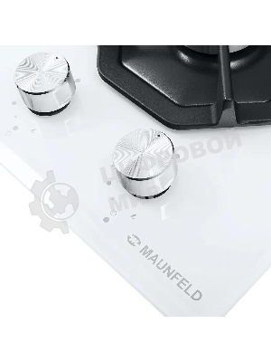 Газовая варочная панель Maunfeld EGHG.32.2CW/G, 2 конфорки, закаленное стекло, белый
