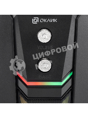 Акустическая система Оклик OK-423 2.1 черный 11Вт