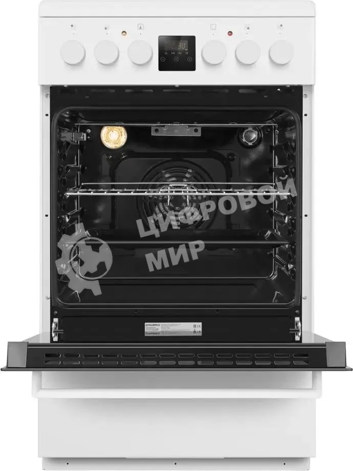 Плита электрическая Maunfeld MEC55CW08D белый, конфорок 4 шт, духовка 60 л, 50 см x 85 см x 60 см