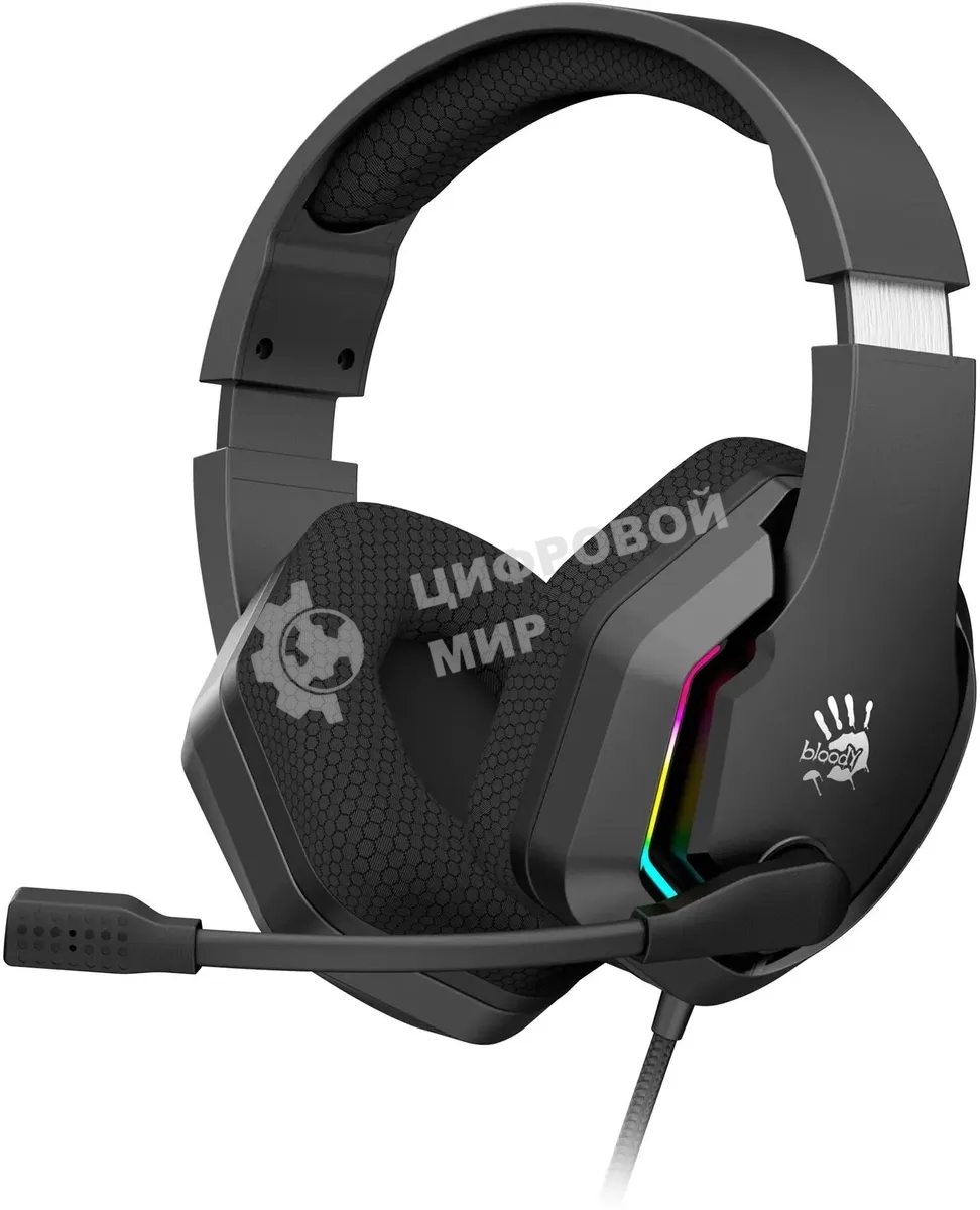 Гарнитура проводная с микрофоном A4Tech Bloody G260 черный 2м мониторные USB оголовье (G260)