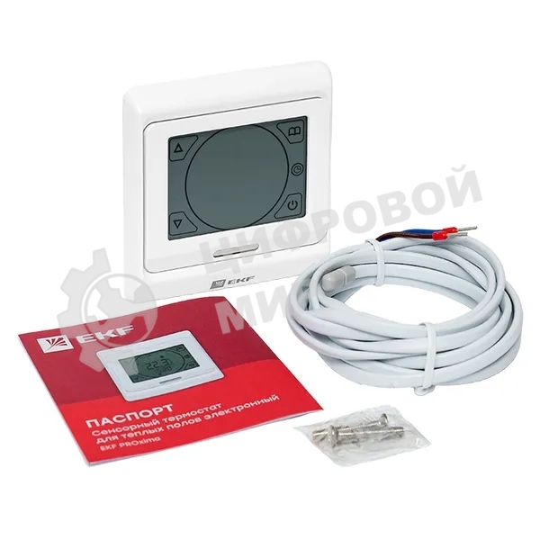 Сенсорный термостат для теплых полов электронный 16А 230В EKF