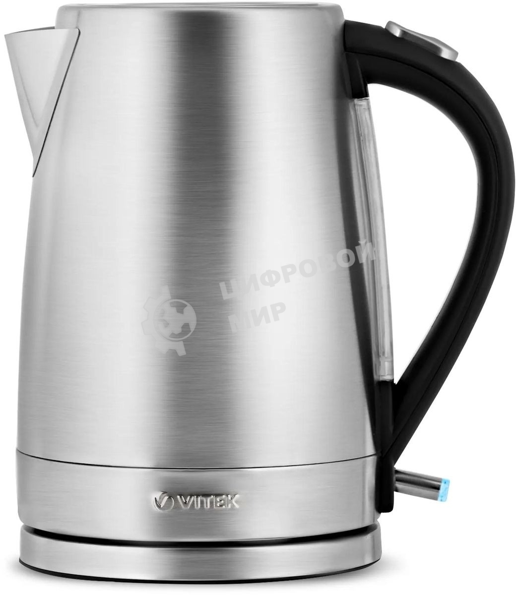 Чайник электрический Vitek VT-7000 1.7 л, 2200 Вт, серебристый (корпус: металл)