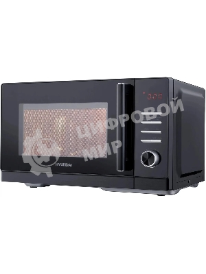 Микроволновая печь Hyundai HYM-D3013 черный, 25 л, 800 Вт, переключатели - кнопки, поворотный механизм