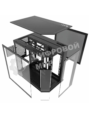 Компьютерный корпус Bloody BD-CC109 черный без БП ATX 10x120мм 2xUSB3.0 audio