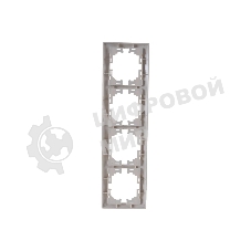 Рамка LEZARD 701-0300-149 серия Мира 4-ая горизонтальная б/вст кремовый со вст.