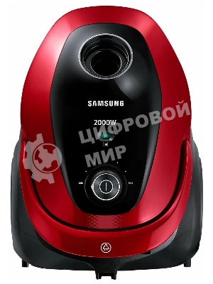 Пылесос Samsung VC20M253AWR красный, 460/2000 Вт, уборка сухая, пылесборник мешок 2.5 л