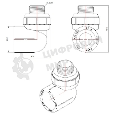 Уголок комбинированный VALTEC 32 х 3/4' НР полипропиленовый PPR белый PV7533205