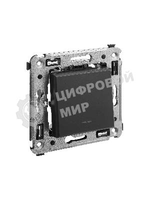 Кнопка одноклавишная DKC Avanti 4412153 в стену, черный матовый