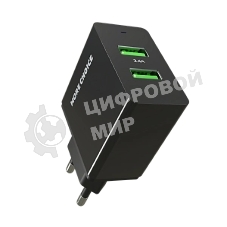 Сетевое зарядное устройство MORE CHOICE (4610196409868) NC11 СЗУ 2USB 2.4A черный черный