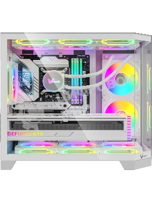 Компьютерный корпус AeroCool / Formula Crystal Z6M Floe белый без БП mATX 4x120мм 2xUSB 3.0 audio bott PSU