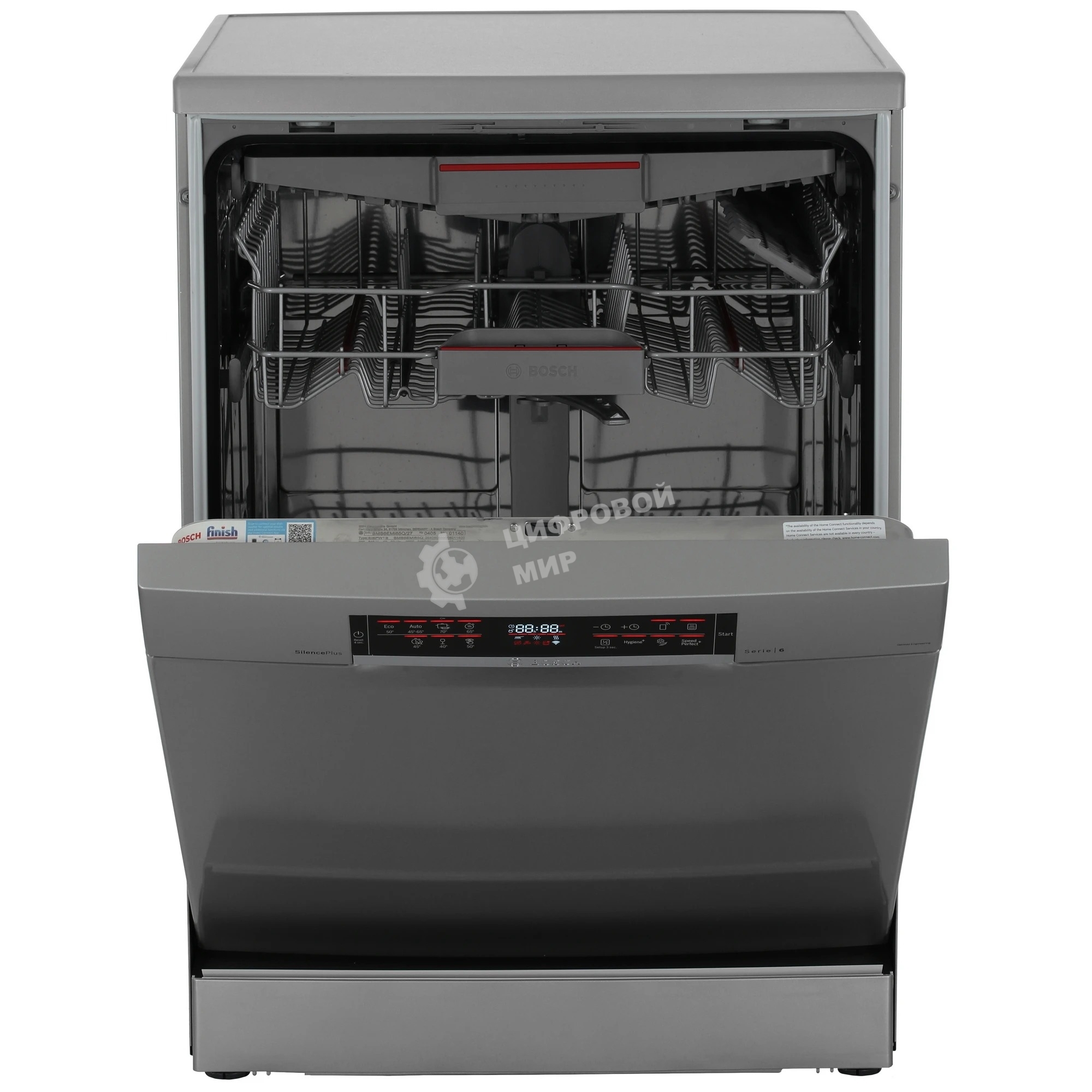 Посудомоечная машина Bosch SMS6EMI65Q, нержавеющая сталь, 60 см, 13 компл., 46 дБ, класс A