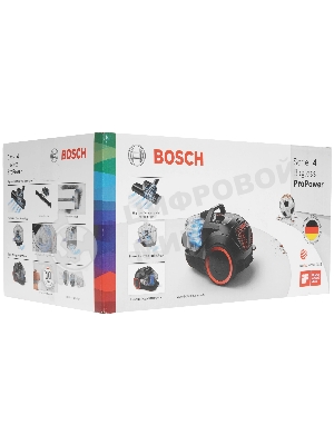 Пылесос Bosch BGS21POW2 черный, 700 Вт, уборка сухая, пылесборник контейнер 2 л