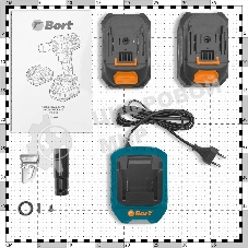 Гайковерт аккумуляторный Bort BSR-21U (2х4АЧ+ЗУ) 93418477 800 Нм, 0-2700 об/мин, акб Li-Ion, аккумуляторная система Makita 18V LXT 18 В, вес 1.4 кг