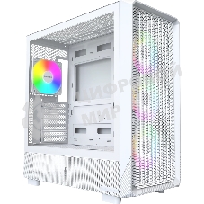 Компьютерный корпус Montech X5 белый без БП ATX 4x120mm 1xUSB 2.0 1xUSB 3.0 1xUSB3.1 audio bott PSU