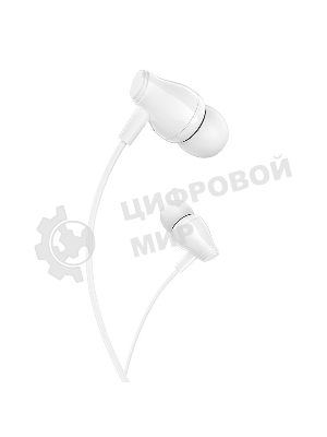 Проводные наушники Borofone BM61 белый, внутриканальные, проводной, 3.5 мм