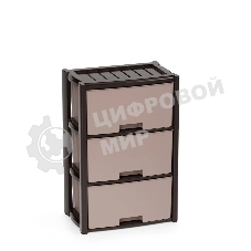 Комод Альтернатива М7835 Колорит, 3 секции, венге