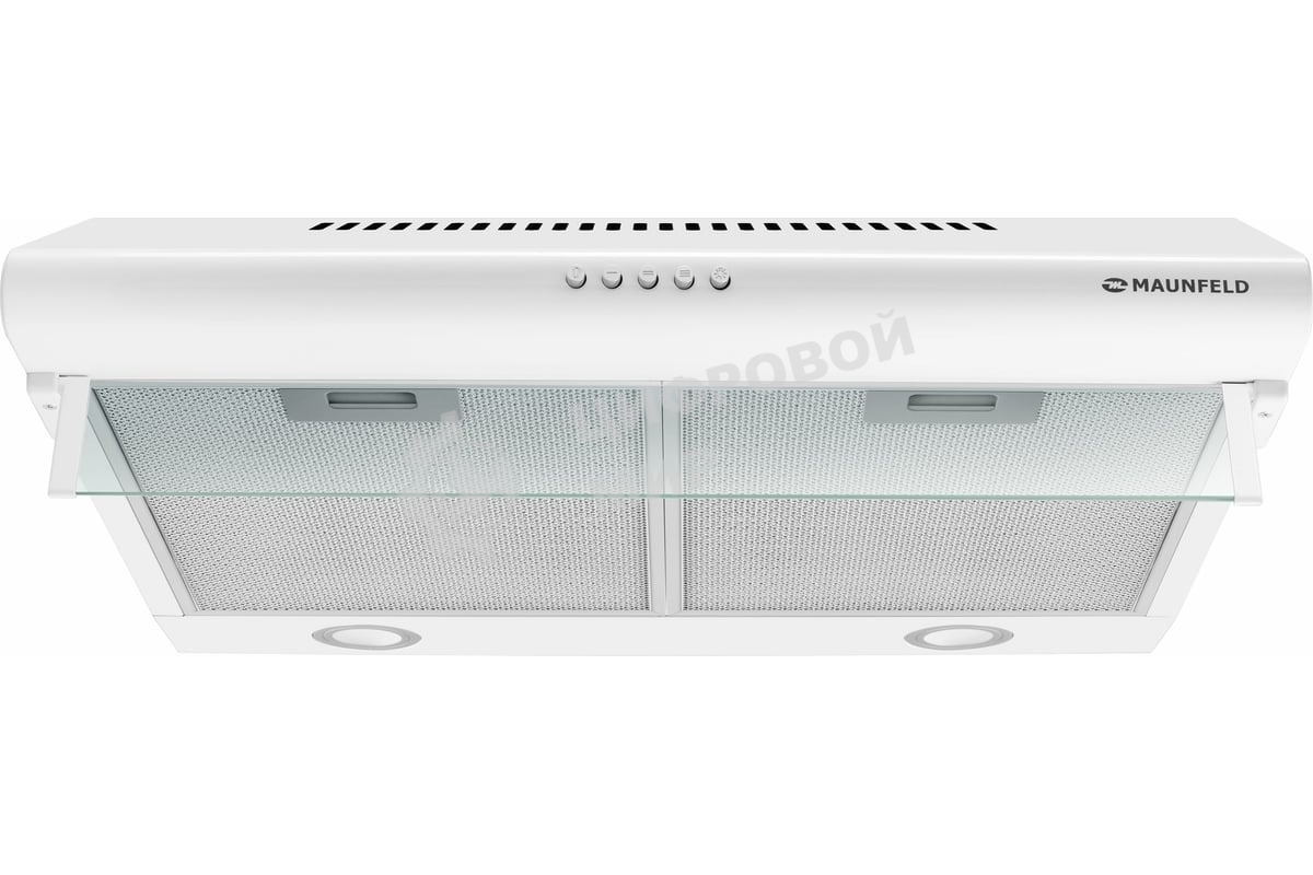 Вытяжка козырьковая Maunfeld MP-1 50 белый/прозрачный, 50 см, 520 куб. м/ч, 49 дБ