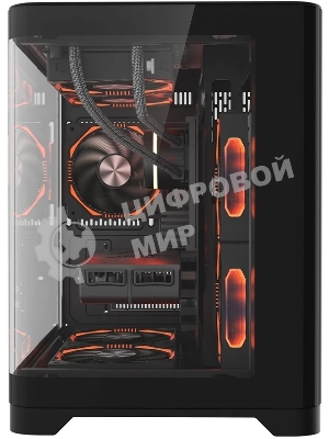 Компьютерный корпус 1STPLAYER UVIEW UV5 Black/mATX/UV5-BK
