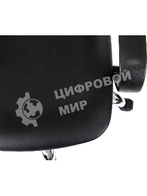 Кресло компьютерное Бюрократ CH-695NSL черный, экокожа, крестов. металл хром