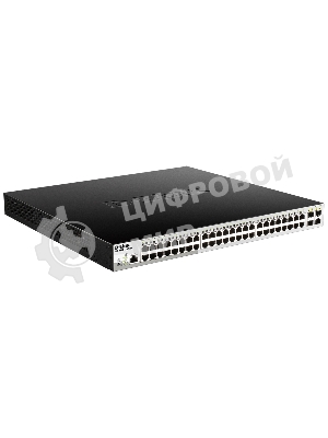 Коммутатор D-Link DGS-1210-52MP/ME/B2A, 48×1 Гбит/с + 4×1 Гбит/с SFP, управляемый