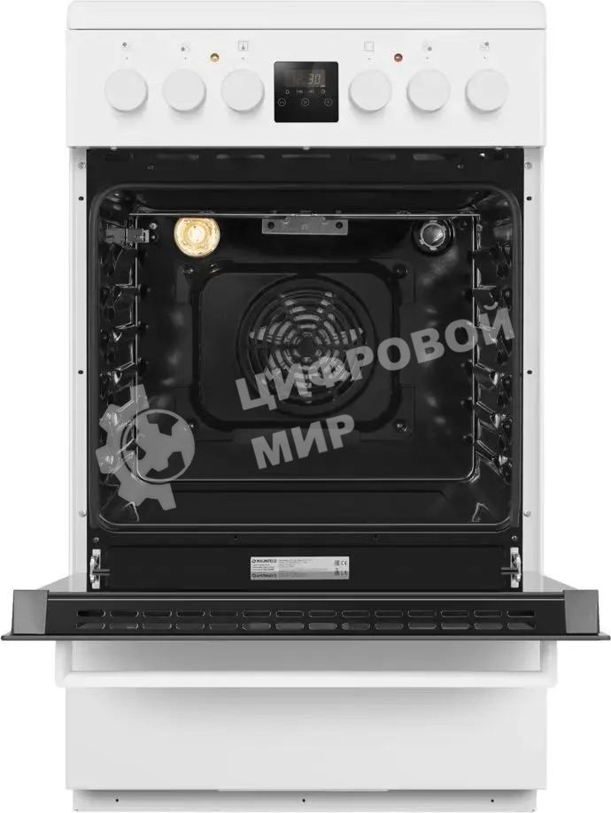 Плита электрическая Maunfeld MEC55CW08D белый, конфорок 4 шт, духовка 60 л, 50 см x 85 см x 60 см