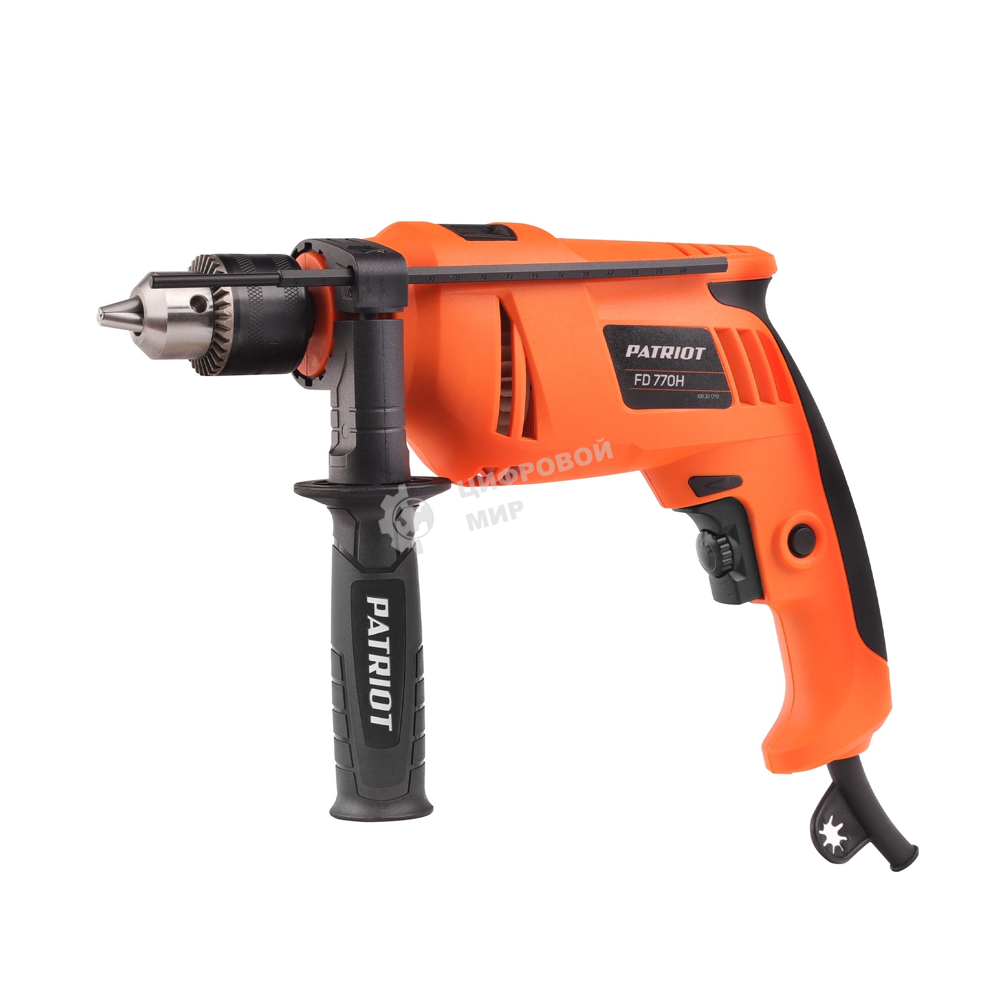 Дрель электрическая ударная PATRIOT FD 770H, 770Вт, 2800об/мин, 44800уд/мин, макс. диаметр сверления 13мм