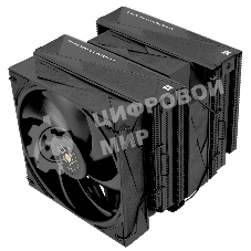 Кулер для процессора Thermalright Royal Pretor 130 черный (4-pin PWM, 158мм, Ni/Cu, 6x6мм, 1x120+1x130мм, 80.45CFM/81.88CFM, 29.4dBA/28.3dBA, 2150PM/1750RPM, S: 1200, 1700, 1851, 2011, 2066, 115X, AM4, AM5, black)