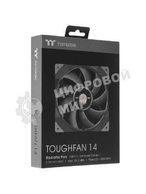 Вентилятор для корпуса Thermaltake TOUGHFAN 14 черный, 140 мм, 2000 об/мин, 33.2 дБ, 4 pin