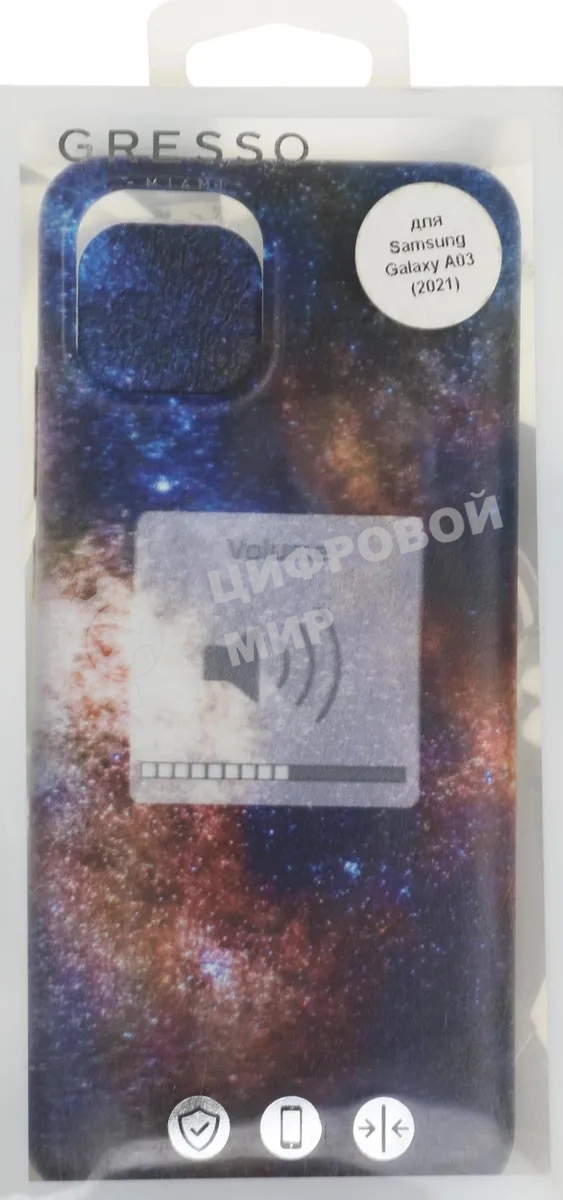 Чехол (клип-кейс) Gresso Air, для Samsung Galaxy A03, черный/рисунок gr17aaae9189