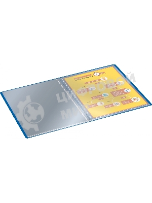 Папка с 40 прозрачными вкладками Silwerhof Eco A4, пластик, 0.5мм, синий