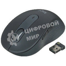 Мышь беспроводная Logitech Signature M650 графитовый, 4000 dpi, радиоканал, Bluetooth, USB, кнопки - 5