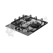 Варочная поверхность Kuppersberg FG 40 B, газ, High-Tech, 45 см, автоматический электроподжиг, газ-контроль, SABAF конфорки, чугунные решетки, WOK конфорка, цвет черное стекло, цвет фурнитуры черный
