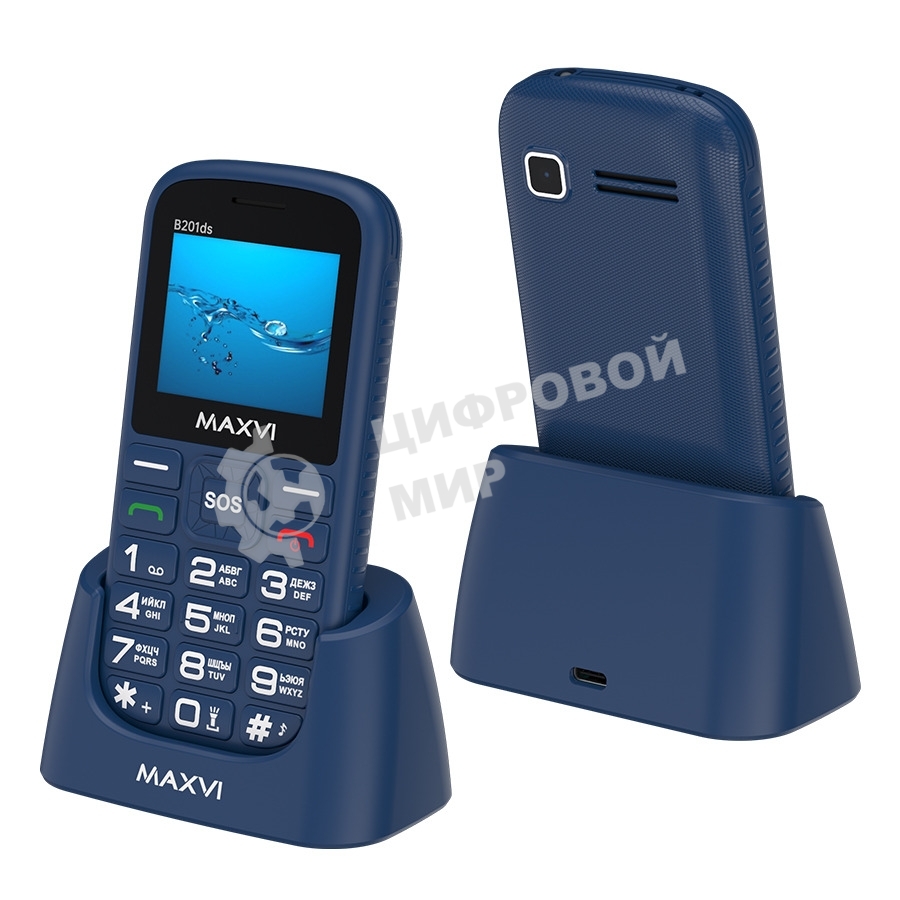 Мобильный телефон Maxvi B201ds синий