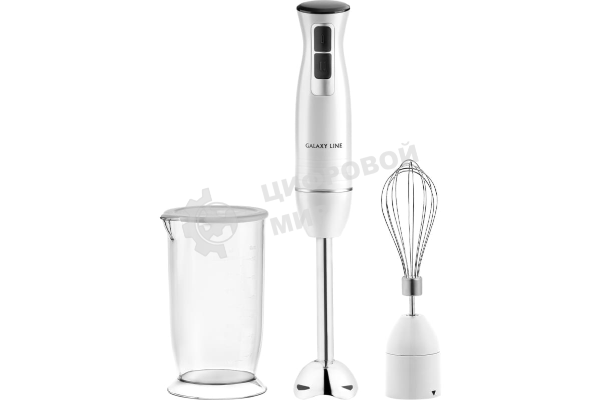 Блендер Galaxy Line GL 2144, белый, погружной, 1000 Вт, 17 000 об/мин, 2 скорости