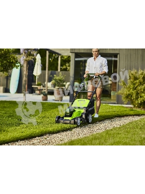 Газонокосилка аккумуляторная (2512607) GreenWorks G24X2LM41, 2*24V, 41 см, без АКБ и ЗУ