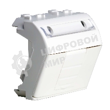 Розетка компьютерная DKC Brava 76655B R J 45 кат. 5e, белая, 2 мод