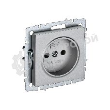 Розетка 1-местная IEK BRITE РС10-1-0-БрА (BR-R10-10-K47) без заземления, без защитных шторок, 10А, алюминий