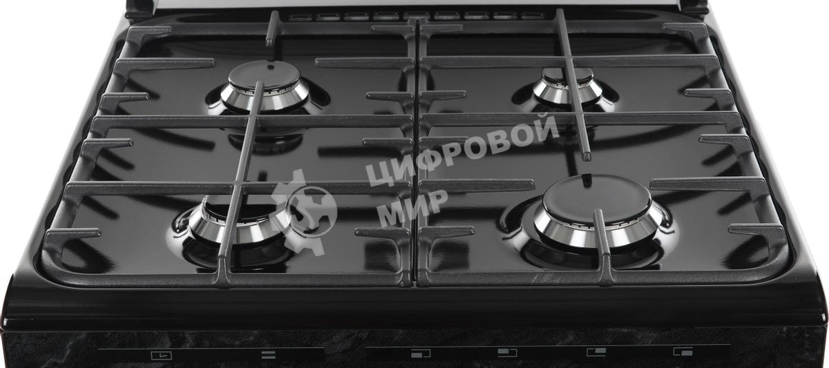 Плита газовая Gefest ПГ 6300-03 0053 мрамор черный, конфорок 4 шт, духовка 52 л, 60 см x 85 см x 60 см