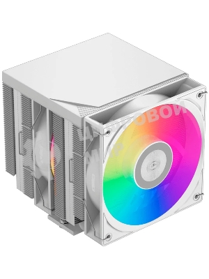 Кулер для процессора PCCooler RT720 TC ARGB WH (270W, 4-pin PWM, 157.5mm, Al/Cu, 7x6mm, ARGB, 2x120mm, 73.32CFM, 34.9dBA, 2200RPM, S: 1851/1700/1200/115X, AM5/AM4, white)