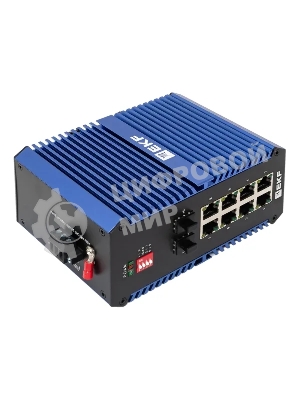 Коммутатор EKF TSX-U-2GX/SFP-8GTP, 8×1 Гбит/с PoE + 2×1 Гбит/с SFP, неуправляемый