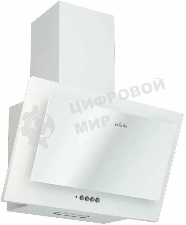 Вытяжка наклонная Elikor Коралл 50П-430-К3Д белый, 49 см, 430 куб. м/ч, 54 дБ