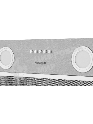 Вытяжка кухонная встраиваемая Weissgauff BOX 455 Inox управление кнопочное, нержавеющая сталь