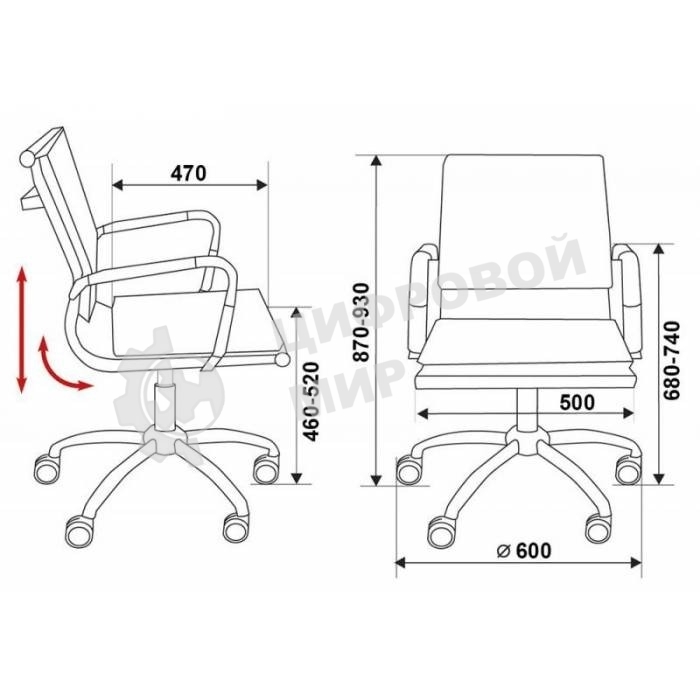 Кресло руководителя Бюрократ CH-993-Low/Black черный, низкая спинка, искусственная кожа, крестовина хром
