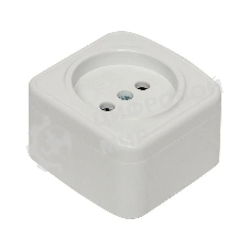 Розетка EKF EGR10-022-10 б/з, 10А, ОП Basic Минск белый