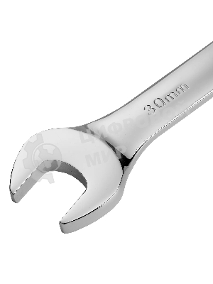 Ключ комбинированный Denzel, с трещеткой, 30 мм