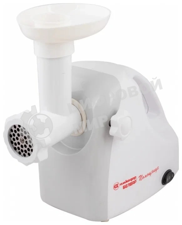 Мясорубка электрическая Белвар КЭМ-П2У-305-04 белый, 1800 Вт, 0.4 кг/мин, реверс, защита от перегрузки, насадки - 9